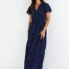 Quiz Navy Chiffon Tiered Maxi Dress -Modish Muse VPWFO SQ1 0000000354 DARK BLUE MDf
