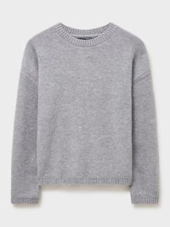 Crew Clothing Sequin Crew Neck Jumper - Grey -Modish Muse VQ8H8 SQ3 0000000005 GREY MDo