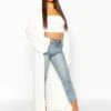 Boohoo Maxi Longline Cardigan - Cream