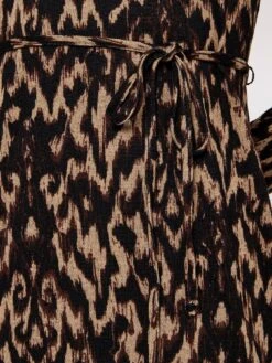 Apricot Cosy Tapestry Side Split Dress -Modish Muse VQEWE SQ4 0000000004 BLACK MDd