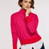 Apricot 2 Tone Mock Neck Softtouch Jumper