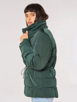 Apricot Fur Lined Rem Hood Puffer Jacket -Modish Muse VQEZP SQ5 0000000047 GREEN MDd1
