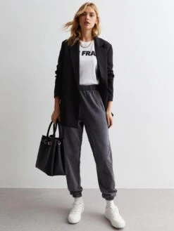 New Look Dark Grey Acid Wash Cuffed Joggers -Modish Muse VQFWY SQ3 0000000070 DARK GREY MDo