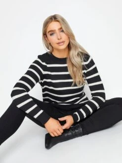 M&Co Striped Jumper -Modish Muse VQGSH SQ4 0000000004 BLACK MDd
