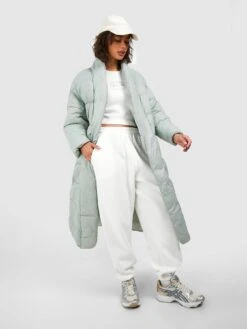 Boohoo Belted Puffer Jacket - Sage -Modish Muse VQGSY SQ3 0000000047 GREEN MDo