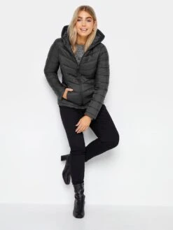 M&Co Short Quilted Padded Jacket - Black -Modish Muse VQGUG SQ3 0000000004 BLACK MDo
