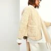 Boohoo Onion Quilted Faux Fur Teddy Jacket - Beige -Modish Muse VQGX7 SQ1 0000000108 BEIGE MDf