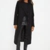 Dorothy Perkins Single Breasted Maxi Coat - Black -Modish Muse VQRT4 SQ1 0000000004 BLACK MDf