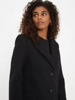 Dorothy Perkins Single Breasted Maxi Coat - Black -Modish Muse VQRT4 SQ4 0000000004 BLACK MDd