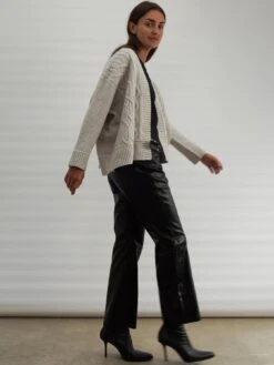 Religion Short Cable Knit Cardigan - Grey -Modish Muse VQW5Y SQ3 0000000005 GREY MDo