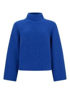 Mint Velvet Blue Button Back Jumper -Modish Muse VR69Z SQ5 0000000020 BLUE MDd1