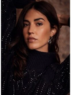 Mint Velvet Charcoal Diamante Hotfix Jumper -Modish Muse VR6AT SQ4 0000000070 DARK GREY MDd