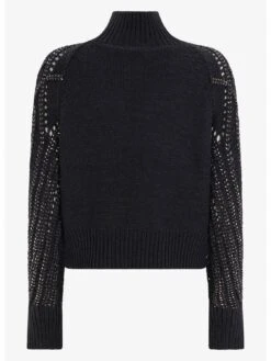 Mint Velvet Charcoal Diamante Hotfix Jumper -Modish Muse VR6AT SQ6 0000000070 DARK GREY MDd2