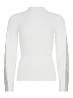 Mint Velvet Ivory Diamante Mesh Jumper -Modish Muse VR6EK SQ5 0000000067 CREAM MDd1