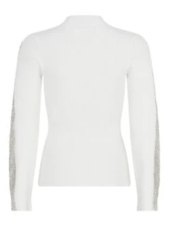 Mint Velvet Ivory Diamante Mesh Jumper -Modish Muse VR6EK SQ6 0000000067 CREAM MDd2