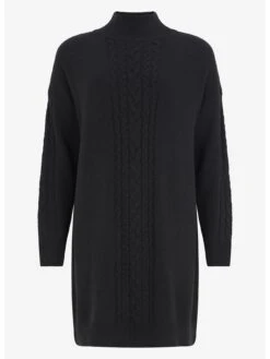 Mint Velvet Black Chunky Cable Tunic -Modish Muse VR6EL SQ5 0000000004 BLACK MDd1