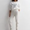 New Look Off White Cuffed Joggers -Modish Muse VRBAU SQ1 0000000795 OFF WHITE MDf