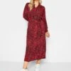 M&Co Animal Button Maxi Dress -Modish Muse VRODL SQ1 0000000017 RED MDf