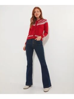 Joe Browns Joe Browns Fun And Fairisle Cardigan - Red -Modish Muse VRQ2Z SQ3 0000000017 RED MDo