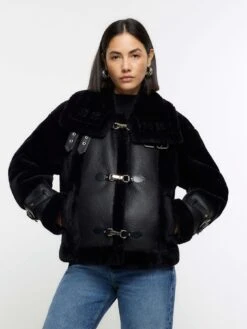 River Island Duffle Aviator - Black