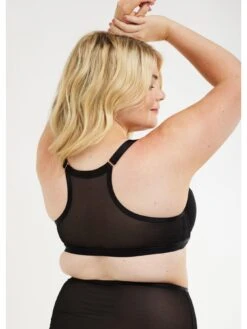 Oola OOLA SOFT MESH PADDED PLUNGE FRONT FASTENING BRA -Modish Muse VS9Y6 SQ2 0000000004 BLACK MDb