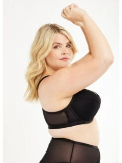 Oola OOLA SOFT MESH PADDED PLUNGE FRONT FASTENING BRA -Modish Muse VS9Y6 SQ4 0000000004 BLACK MDd