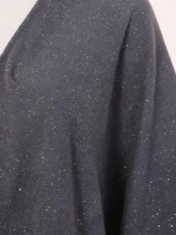 Quiz Grey Glitter Tassel Cape -Modish Muse VSIY5 SQ6 0000000005 GREY MDd2