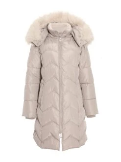 Quiz Stone Padded Faux Fur Hood Parka 11 Quiz Stone Padded Faux Fur Hood Parka -Modish Muse VSIY7 SQ4 0000000003 NATURAL MDd