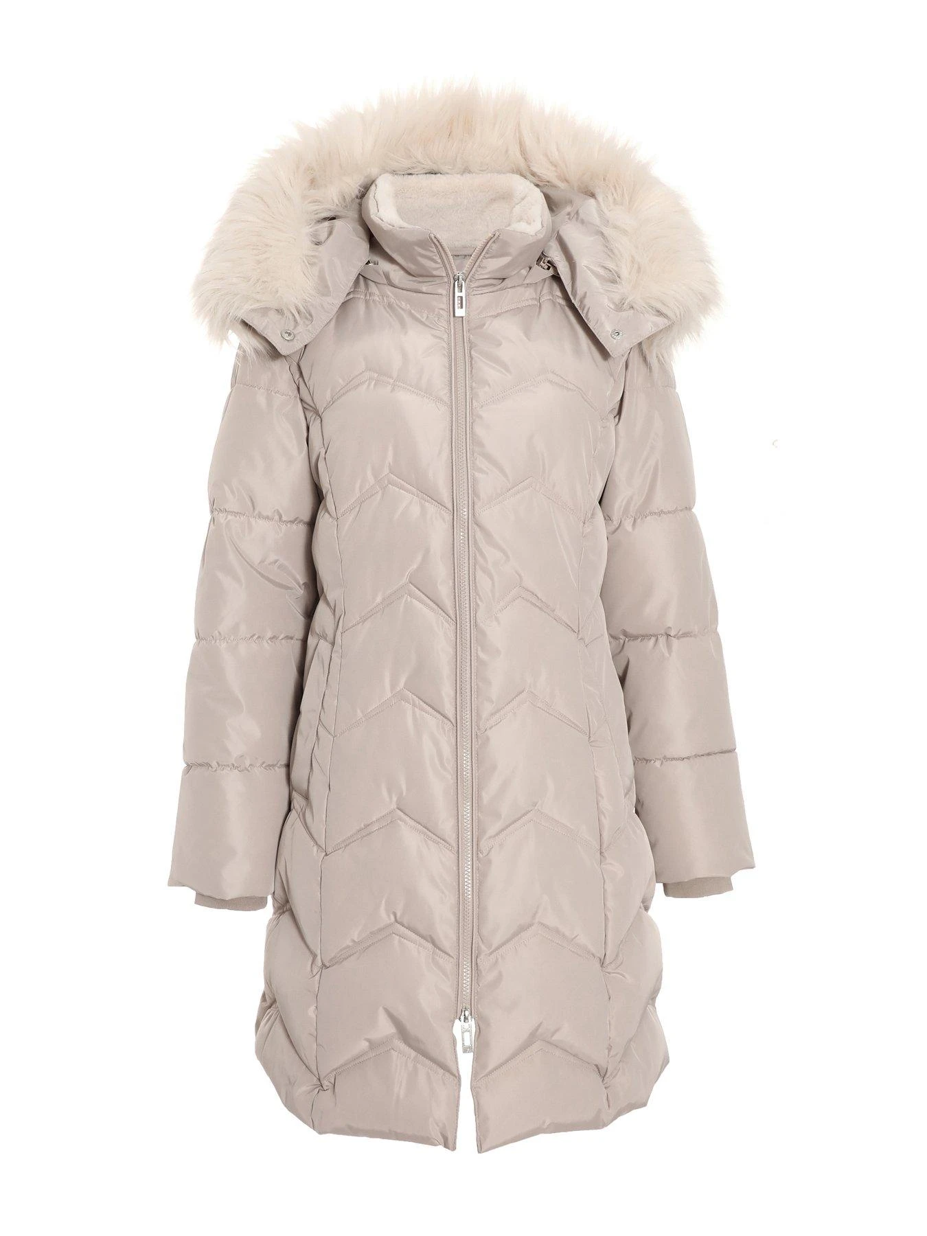 Quiz Stone Padded Faux Fur Hood Parka 6 Quiz Stone Padded Faux Fur Hood Parka - Image 4