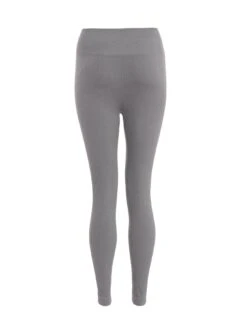 Quiz Grey Knit Ribbed Leggings -Modish Muse VSIZA SQ5 0000000005 GREY MDd1