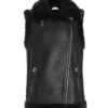 Quiz Black Aviator Faux Fur Gilet -Modish Muse VSIZC SQ1 0000000004 BLACK MDf