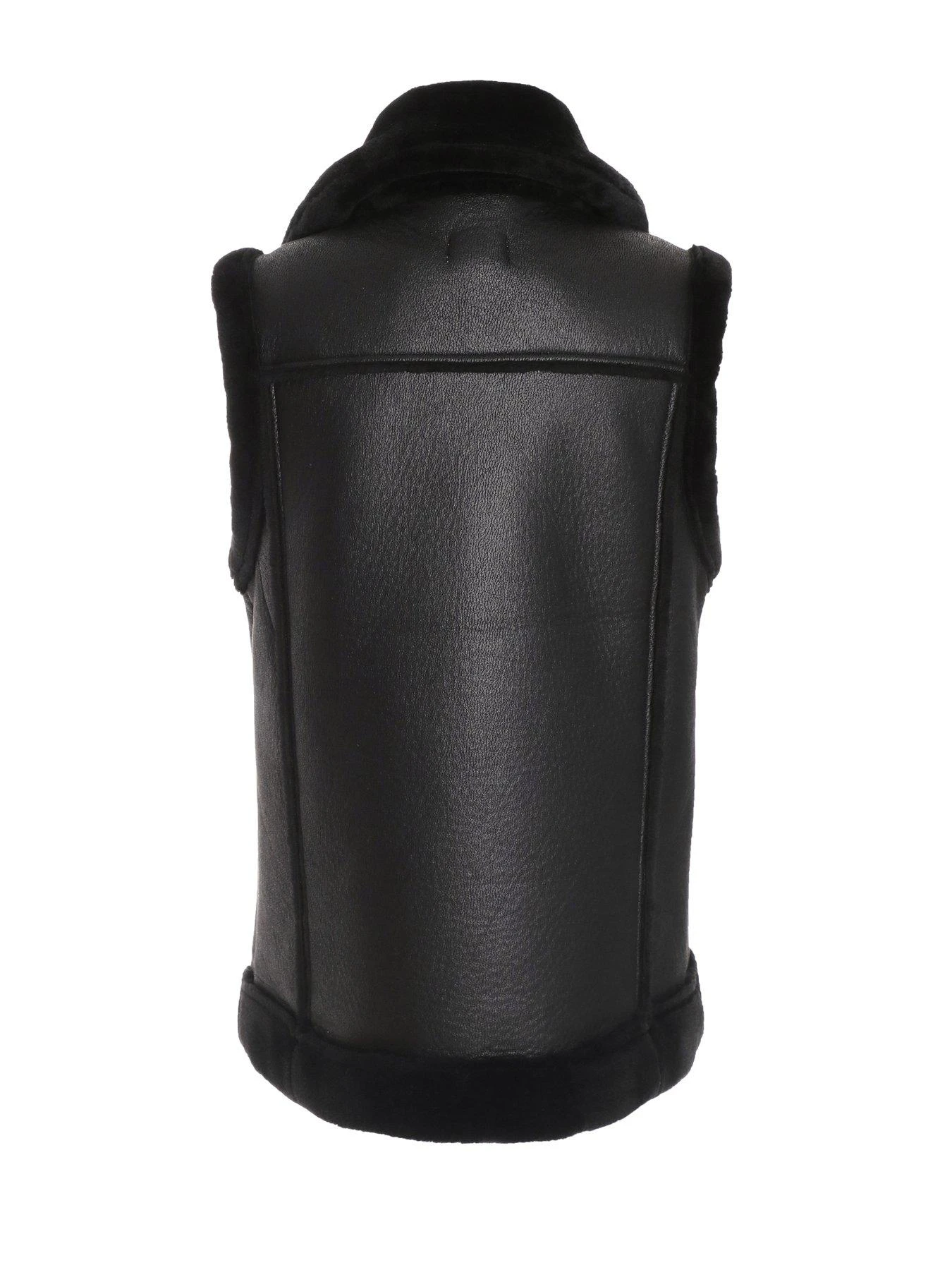 Quiz Black Aviator Faux Fur Gilet 4 Quiz Black Aviator Faux Fur Gilet - Image 2