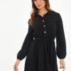 Quiz Black Skater Shirt Dress -Modish Muse VSJ0O SQ1 0000000004 BLACK MDf
