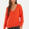 Quiz Orange Knit Fluffy Jumper -Modish Muse VSJ0Y SQ1 0000000198 ORANGE MDf