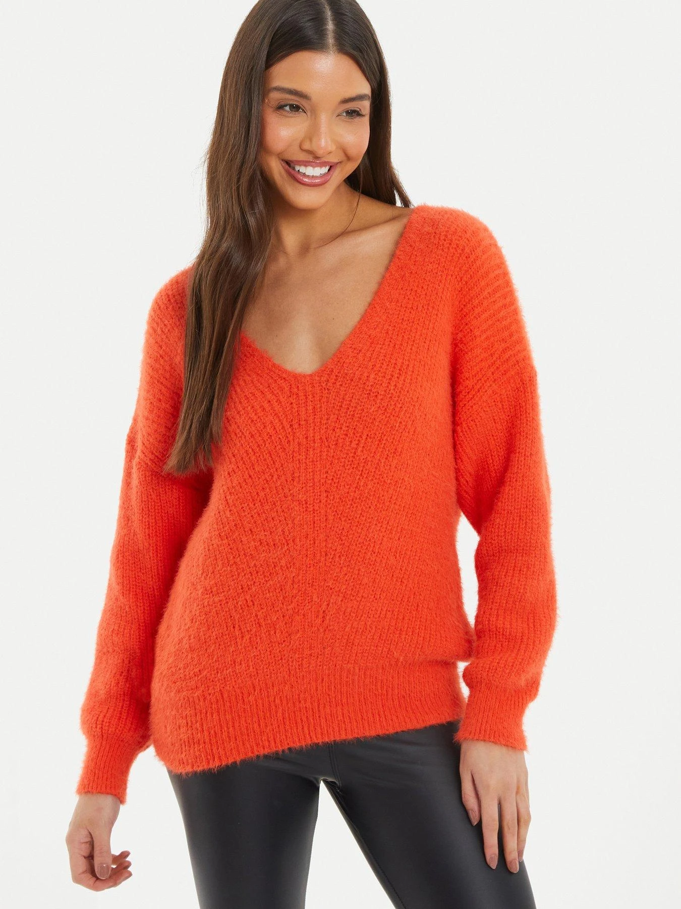 Quiz Orange Knit Fluffy Jumper 3 Quiz Orange Knit Fluffy Jumper