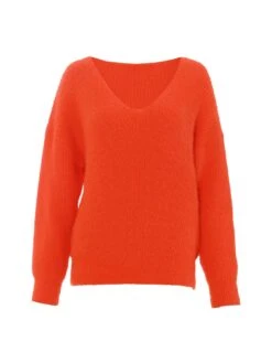 Quiz Orange Knit Fluffy Jumper 11 Quiz Orange Knit Fluffy Jumper -Modish Muse VSJ0Y SQ4 0000000198 ORANGE MDd