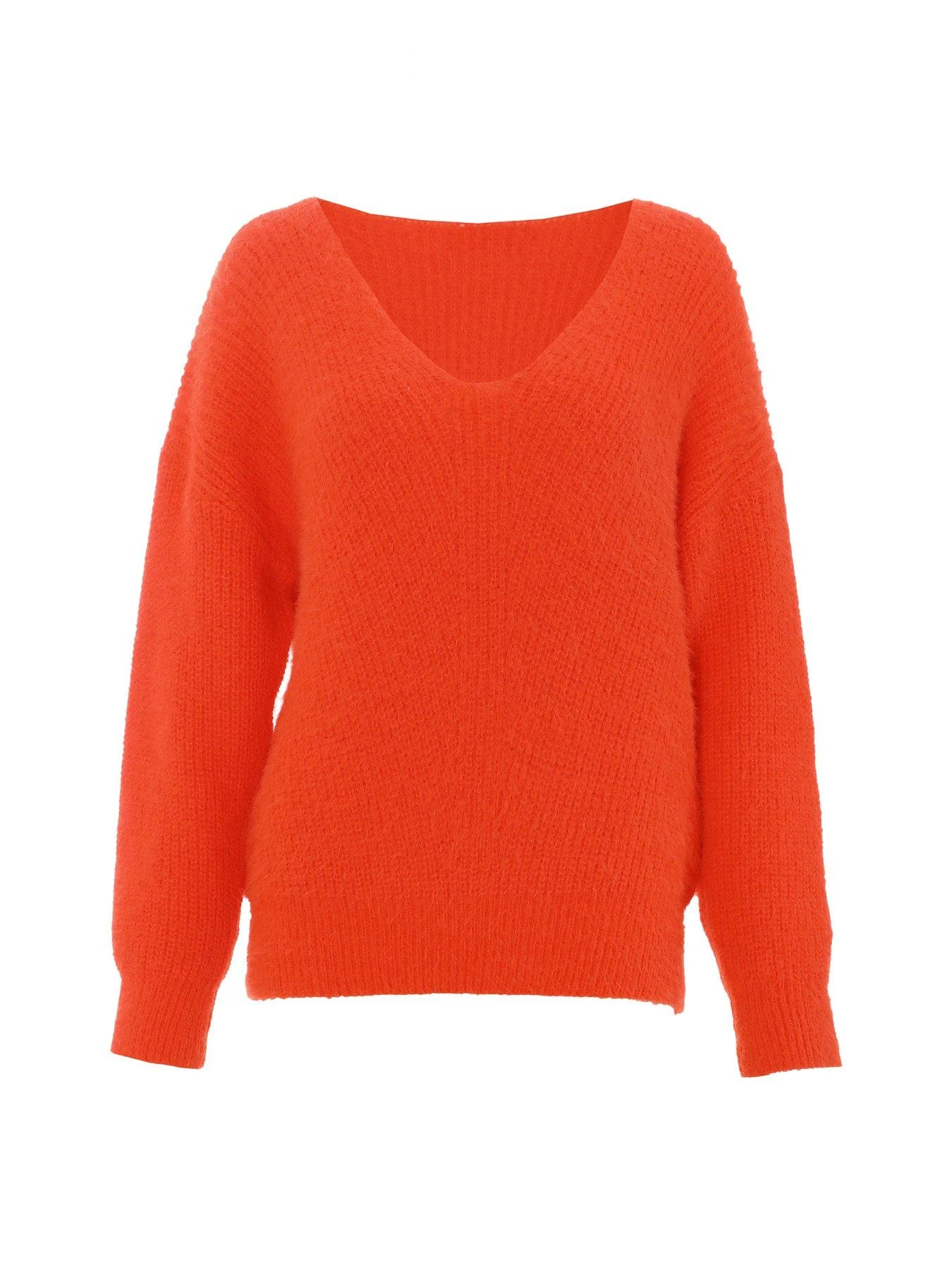 Quiz Orange Knit Fluffy Jumper 6 Quiz Orange Knit Fluffy Jumper - Image 4