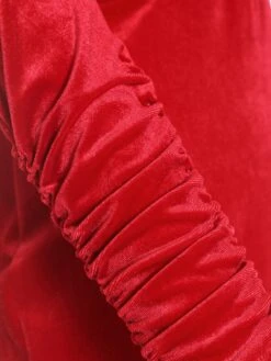 Quiz Red Velvet Wrap Midi Dress -Modish Muse VSNEE SQ6 0000000017 RED MDd2