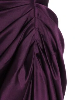 Quiz Purple Satin Ruched Midaxi Dress -Modish Muse VSNGG SQ6 0000000039 PURPLE MDd2