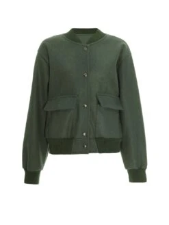 Quiz Khaki Bomber Jacket 11 Quiz Khaki Bomber Jacket -Modish Muse VSNGL SQ4 0000000058 KHAKI MDd